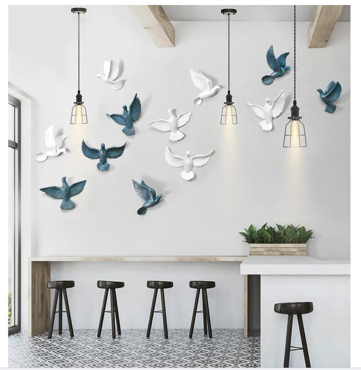 3D Wall Mounted Birds (6 pcs) | Home Décor | Waseeh Pakistan