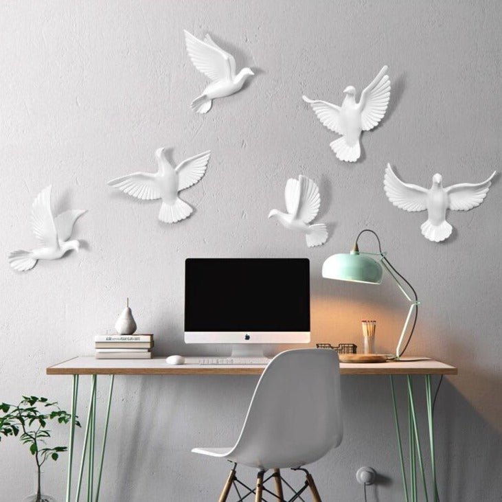 3D Wall Mounted Birds (6 pcs) | Home Décor | Waseeh Pakistan