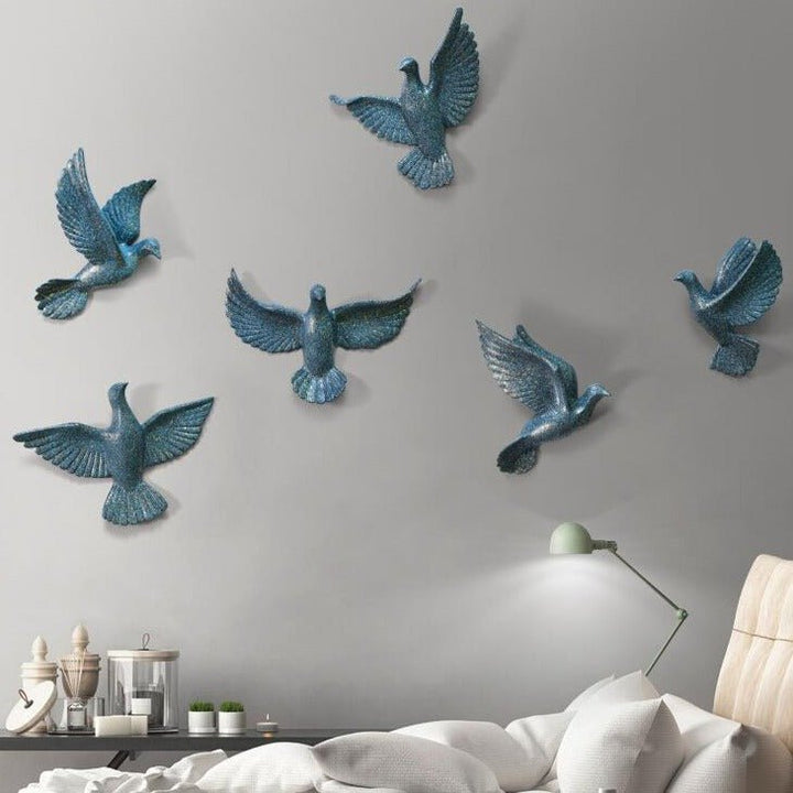 3D Wall Mounted Birds (6 pcs) | Home Décor | Waseeh Pakistan