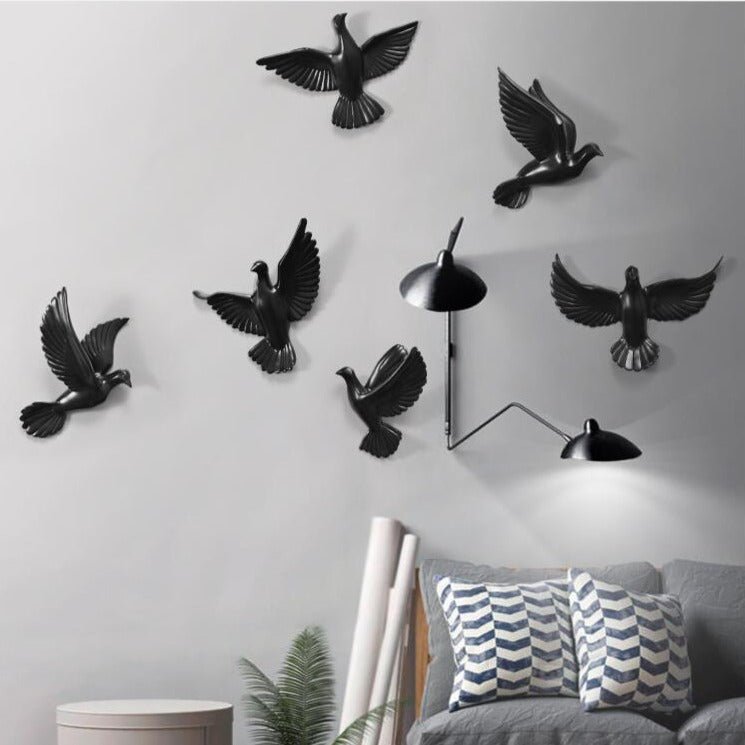 3D Wall Mounted Birds (6 pcs) | Home Décor | Waseeh Pakistan