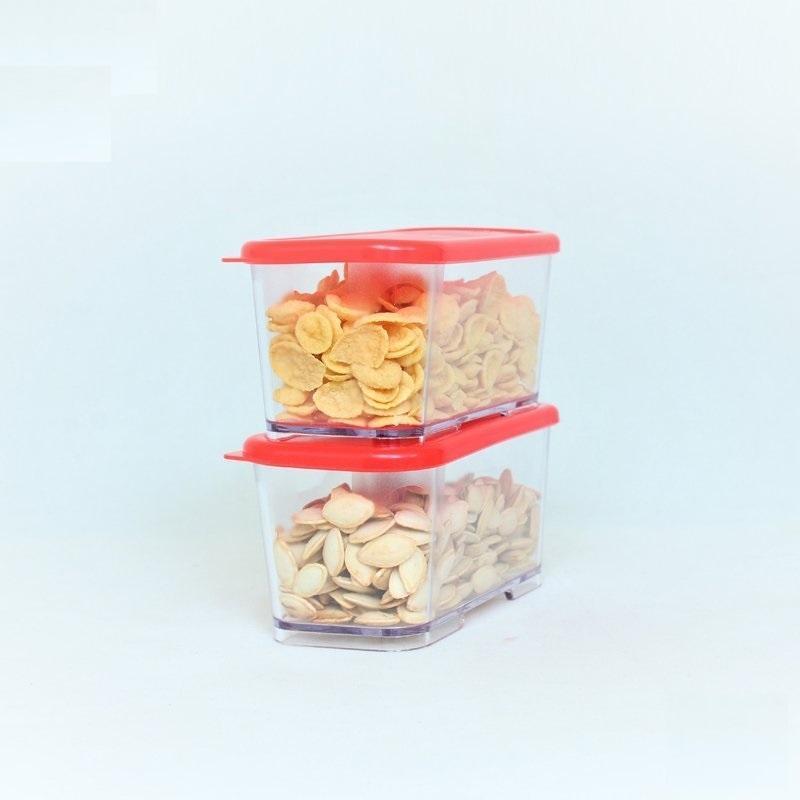 3PCs Acrylic Stackable and space savvy food containers Set | kitchen item | Waseeh Pakistan