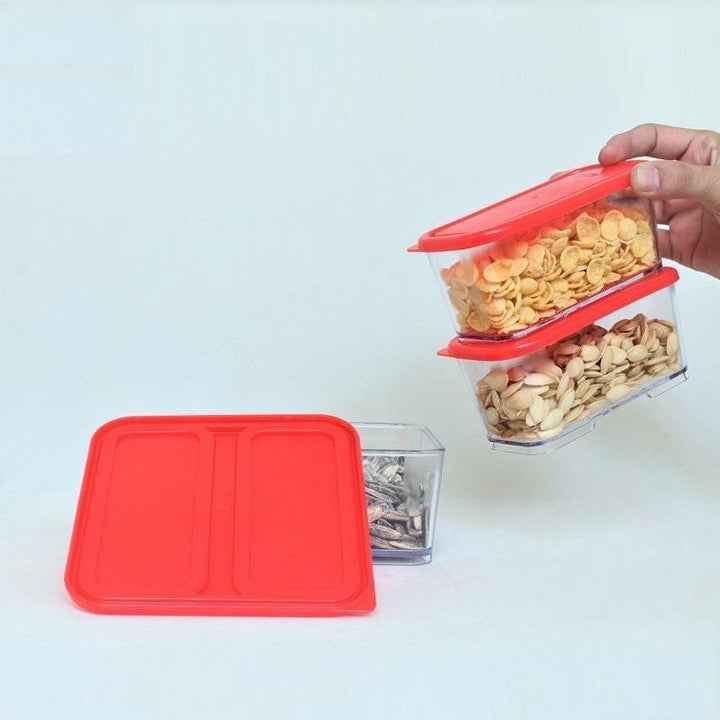 3PCs Acrylic Stackable and space savvy food containers Set | kitchen item | Waseeh Pakistan