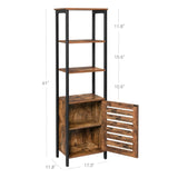 Multi Tier Tall Cabinet Bookcase Organizer Rack - waseeh.com