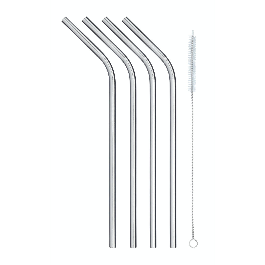 4 Bend Stainless Steel Straws | kitchen item | Waseeh Pakistan