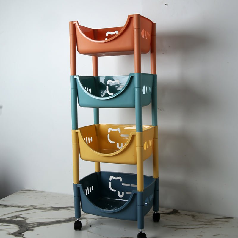 4 Layer Cultured Storage Organizer Rack Trolley | kitchen item | Waseeh Pakistan