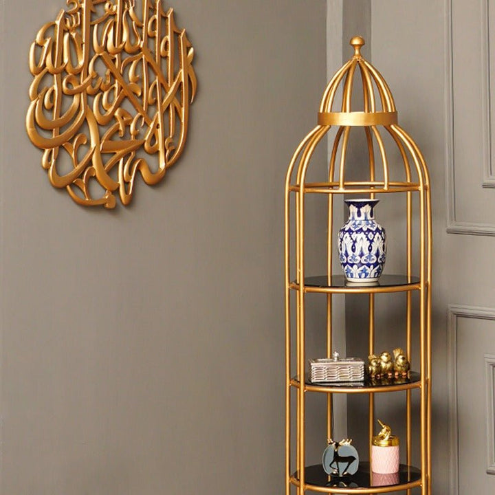4 Layer Nordic Brass Cage Rack | Not Sale FB | Waseeh Pakistan