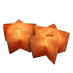 Natural Salt Candle Holder - Pack of 2 Stars - waseeh.com