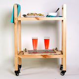 Treen Rolling Storage Serving Kitchen Dining Room Trolley