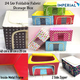 Foldable Fabric Storage Box (Vintage Style) - waseeh.com