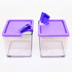 Korean Storage Container with Violet TAP LID (3 Pieces) - waseeh.com