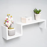Gatton Dripped Living Lounge Drawing Room Floating Organizer Shelves Decor (Set of 2) - waseeh.com