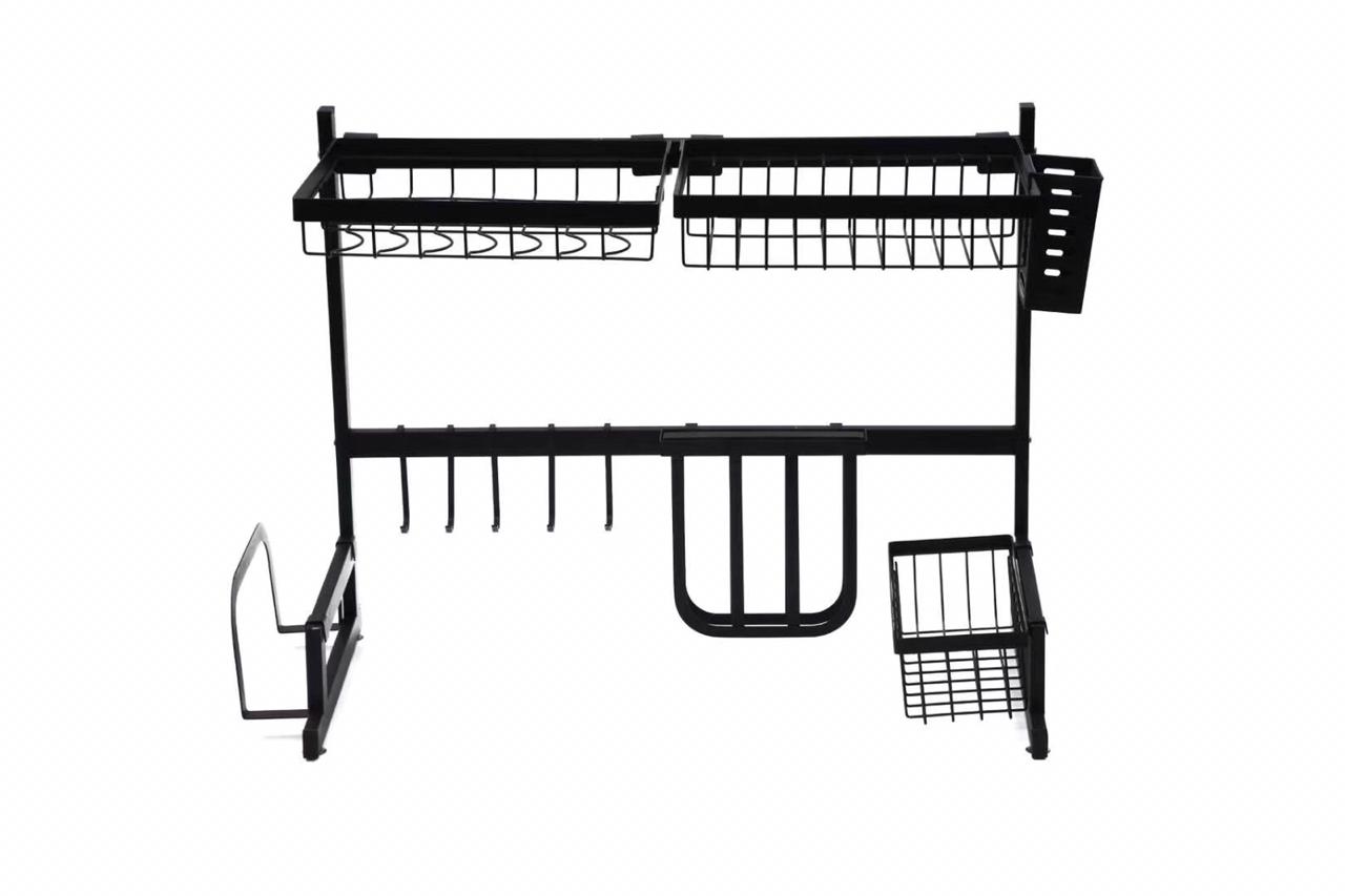 Kitchen Space Stainless Steel Dish Drying Rack (Black) - waseeh.com