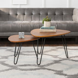 Manor Park Nesting Living Lounge Drawing Room Centre Side Hairpin Table (Set of 2)