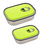 Insulated Stainless Steel Hardcore Plastic Lid Rectangle Food Box - waseeh.com