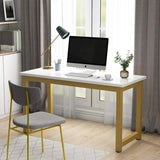 Lavey Gold Home Office Writing Organizer Desk Table - waseeh.com