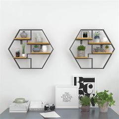 Étagère Wall Solid Wood Living Lounge Drawing Room Metal Floating Organizer Shelve Decor - waseeh.com