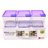 Korean Storage Container with Violet TAP LID (3 Pieces) - waseeh.com