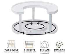 Spice Spinner Organizer (Two-Tired) - waseeh.com