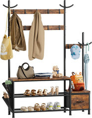 Lulive Coat Shoe Bench Entryway Sturdy Organizer Storage Shelve Rack - waseeh.com