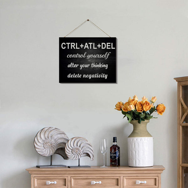 "CTRL ALT DEL " Wall Living Lounge Bedroom Caption Home Decor - waseeh.com