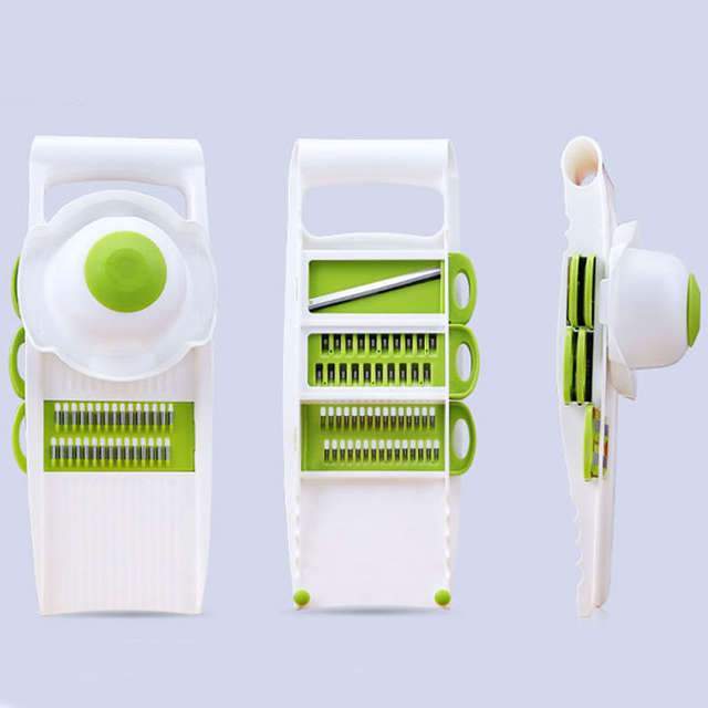 7Pcs Set Durable Multi-use Vegetable Slicer Stainless Steel Cutter Grater Kitchen Gadget Carrot Potato Cutter | kitchen item | Waseeh Pakistan