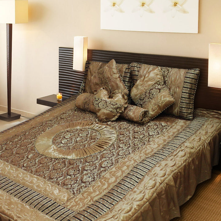 8 Pieces Fancy Bridal Set in Jamawar &amp; Tavta Fabric | Home Décor | Waseeh Pakistan