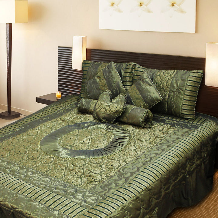 8 Pieces Fancy Bridal Set in Jamawar &amp; Tavta Fabric | Home Décor | Waseeh Pakistan