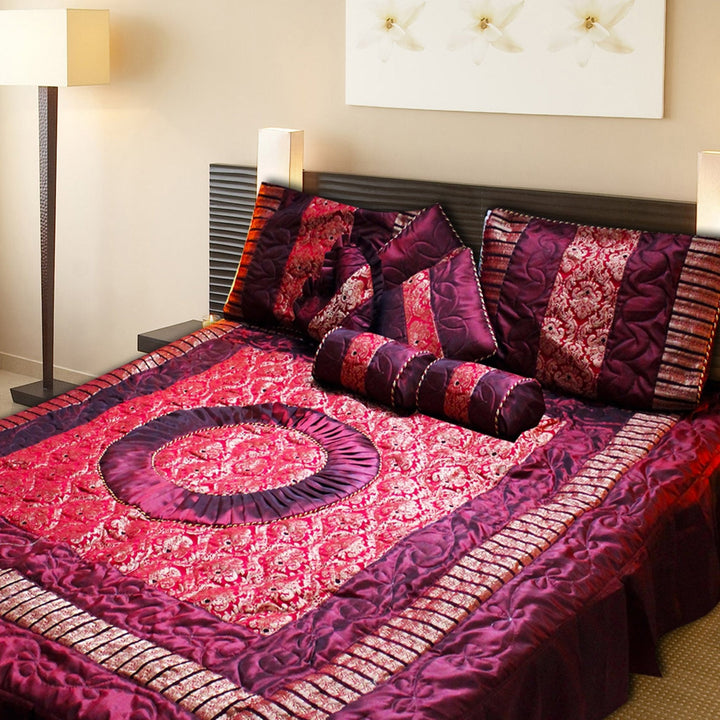 8 Pieces Fancy Bridal Set in Jamawar &amp; Tavta Fabric | Home Décor | Waseeh Pakistan