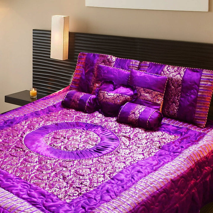 8 Pieces Fancy Bridal Set in Jamawar &amp; Tavta Fabric | Home Décor | Waseeh Pakistan