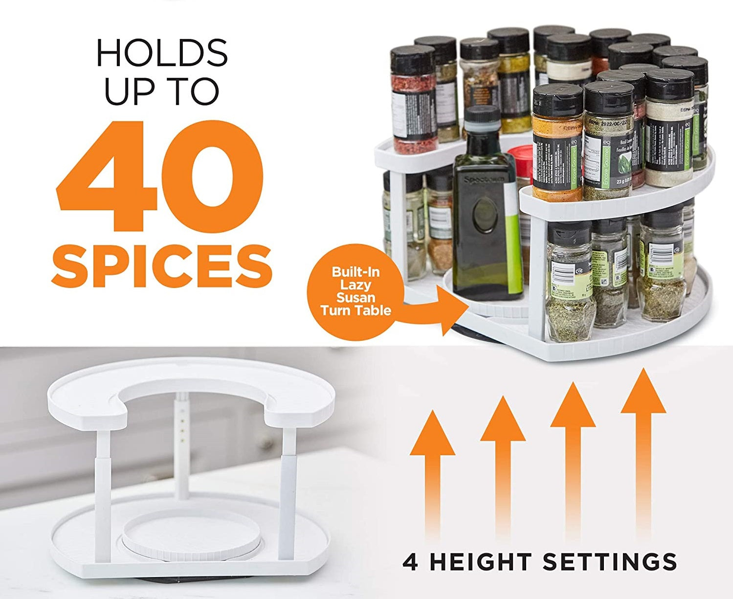Spice Spinner Organizer (Two-Tired) - waseeh.com