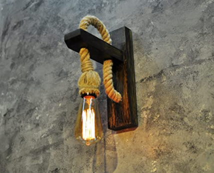 Vintage Wall Mounted Lamp with Handmade Rope - waseeh.com