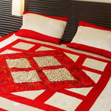 Cotton Satin Patch Work Bedsheet - waseeh.com