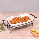 The Lavished Casserole Radiant Heated with Contrasted Black Stand - waseeh.com