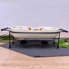 The Lavished Casserole Radiant Heated with Contrasted Black Stand - waseeh.com