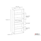Carlotta Bookcase Storage Room Organizer Rack - waseeh.com