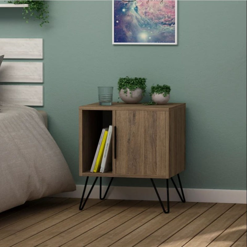 Montrose House Side Hairpin Nightstand Table - waseeh.com