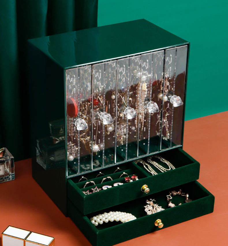 Velvet Green Jewelry Box - waseeh.com