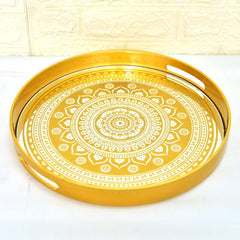 Metallic Decoration Serving Tray - waseeh.com