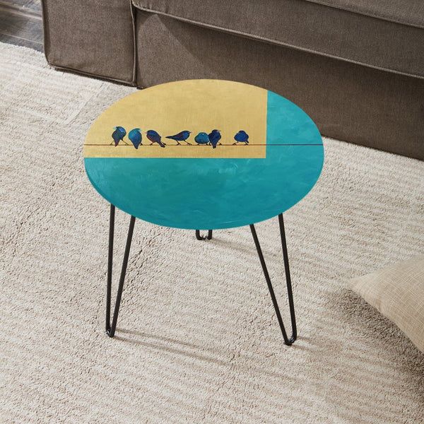 Oceans Birds Living Lounge Center Side Hairpin Table - waseeh.com