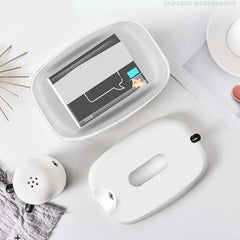 Telescopic tissue box with toothpick holder - waseeh.com