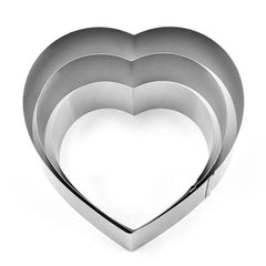 3 Pc Snowflake Circle Heart Shape Thousand Layer Stainless Steel Cake Mould Mousse Circle Cake Decorating Tools - waseeh.com