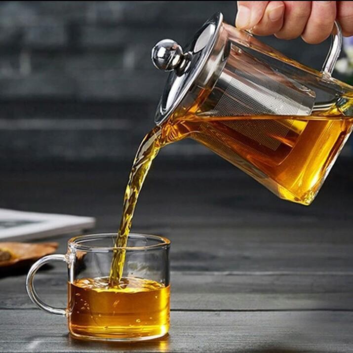 Heat Resistant Glass Teapot (Square Shaped) - waseeh.com