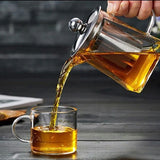Heat Resistant Glass Teapot (Square Shaped) - waseeh.com