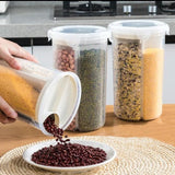 Plastic transparent kitchen grain storage tank (4 in 1) - waseeh.com