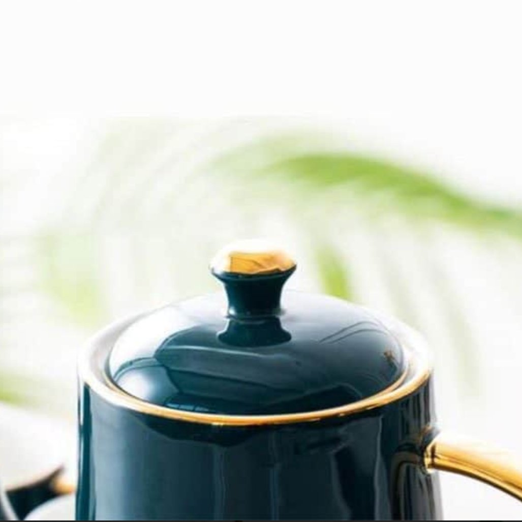 Ceramic Teapot with Tea Cups and Tray - waseeh.com