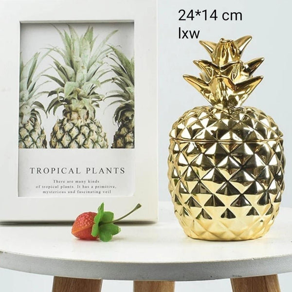 Pineapple Jar Decor (Silver-Golden) - waseeh.com