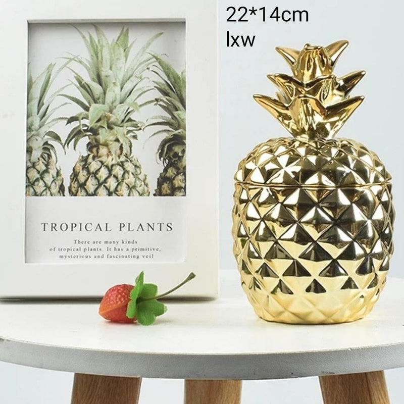 Pineapple Jar Decor (Silver-Golden) - waseeh.com