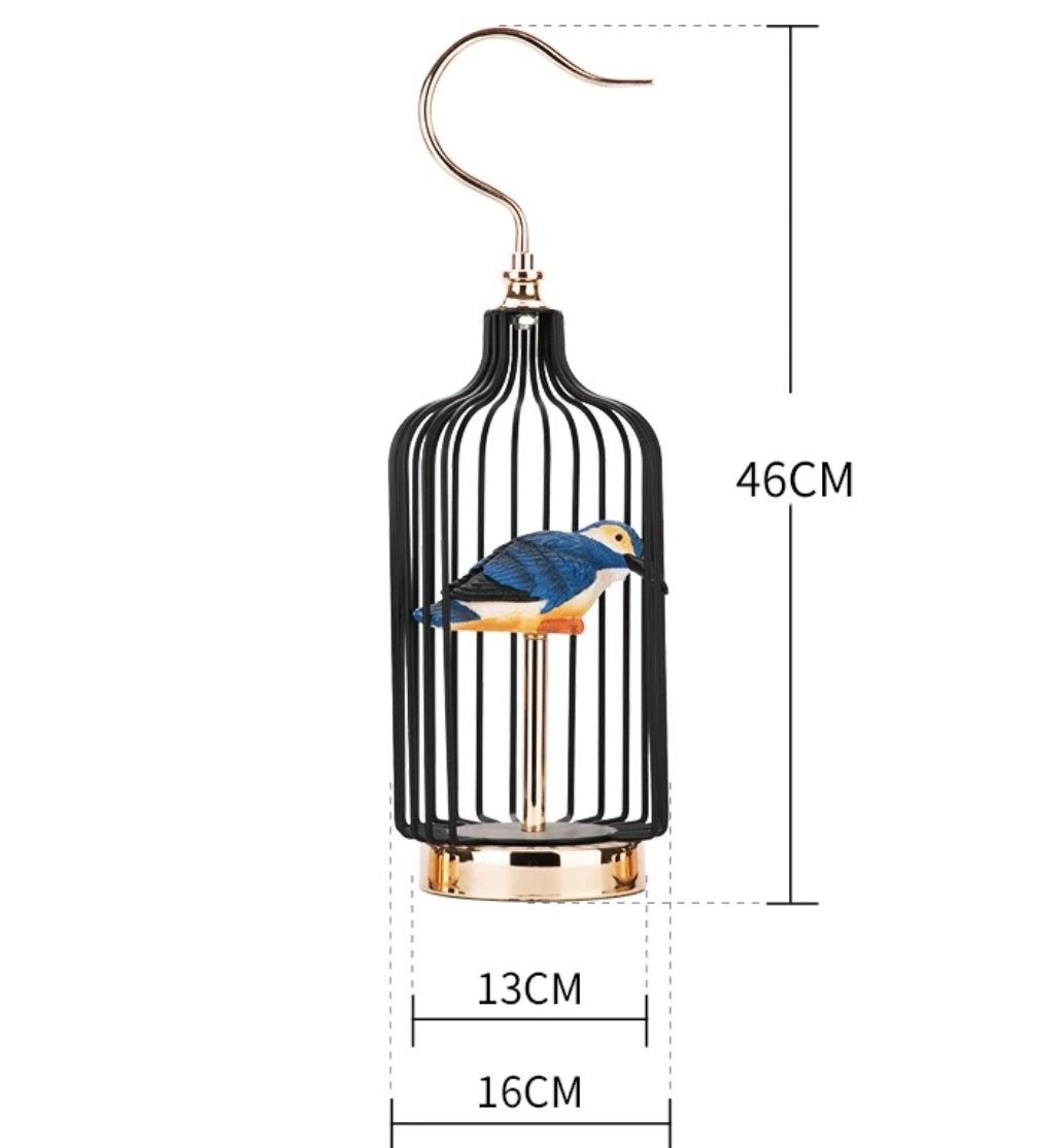 Golden Metal Birdcage Decor - waseeh.com