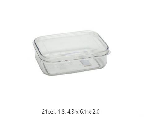 Lustroware Rectangular Food Storage with Silicone Seals