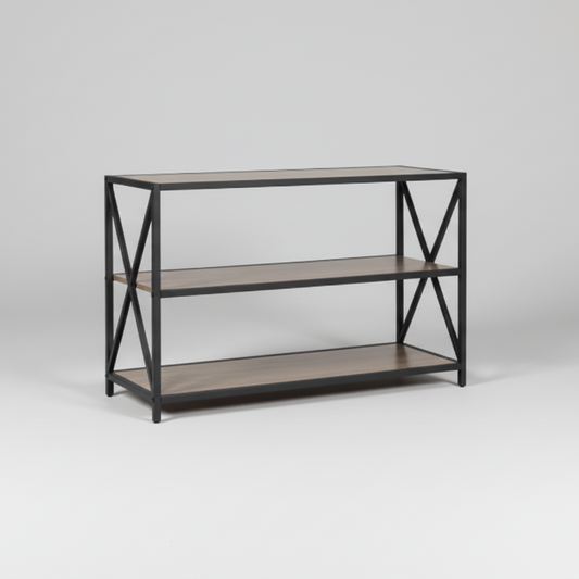 Carbon X-Frame Bookcase Console Organizer Rack Table - waseeh.com